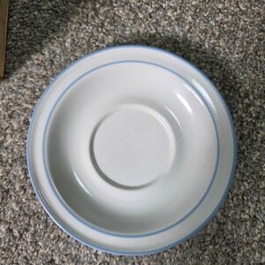 Chantilly Fleur de Lune Stoneware Saucer‎ Blue Banded White Japan Vintage